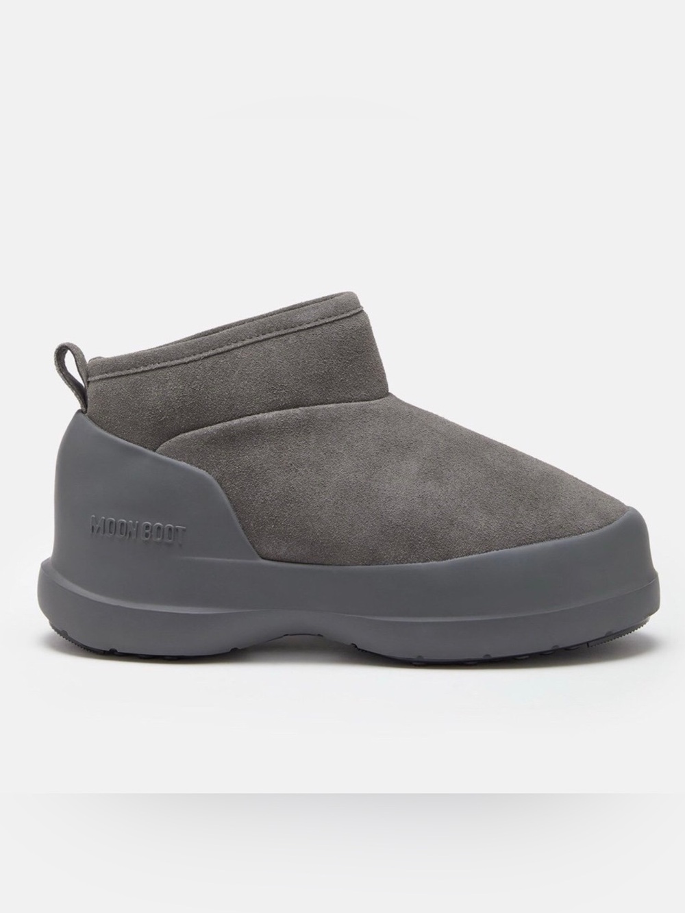 Moon Boot Mezzaluna Anthracite Suede Low Boots New